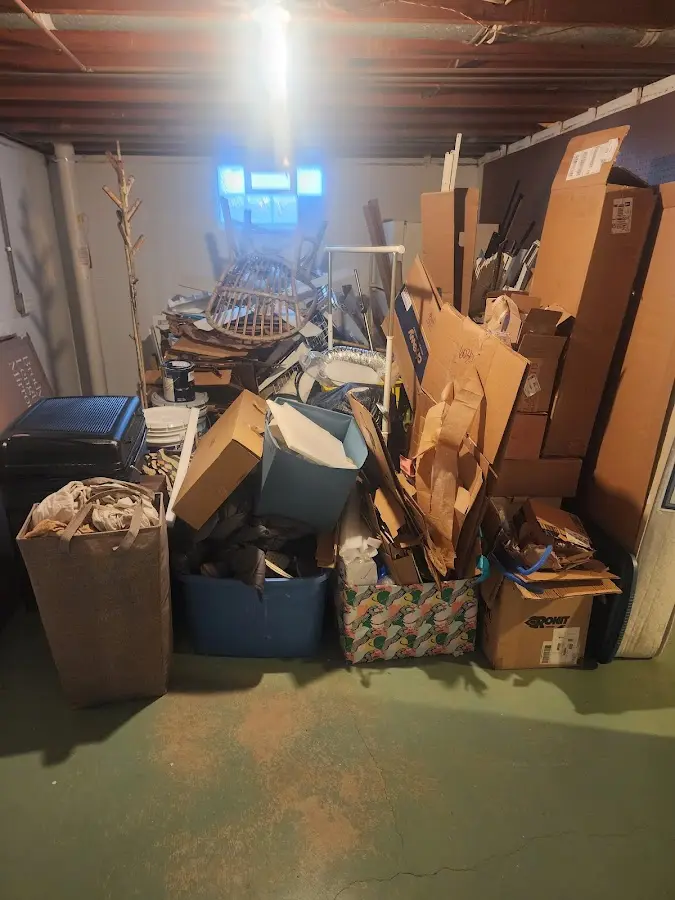 Roll-off dumpster container at job site for Concrete Dumpster Rental in Hammonton